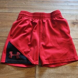 Under Armour Red and Black Sports Shorts